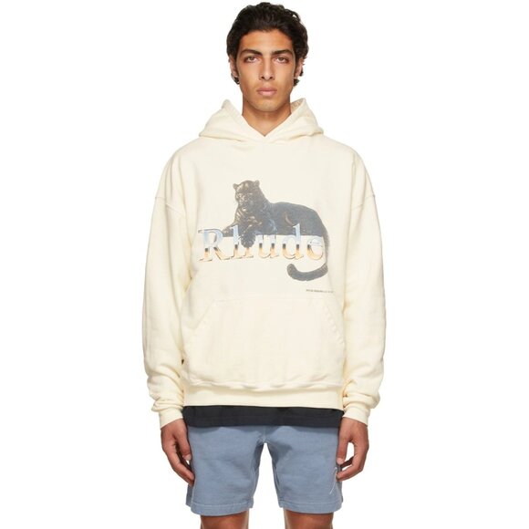 NEW RHUDE LEOPARD HOODIE SZ LARGE - Picture 1 of 7